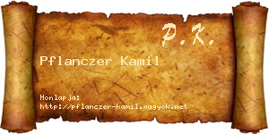 Pflanczer Kamil névjegykártya